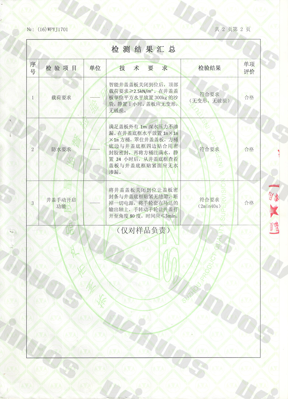 井蓋檢驗(yàn)報(bào)告2